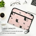 thumbnail image 6 of Accordion File Organizer with Zip Closure 13 Pockets Expanding File Folder Letter A4 Paper Document Organizer for Home Office Black Cat and Cat's Paw, 6 of 7