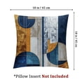 thumbnail image 4 of Acheng Gold and Blue Abstract Art Short Plush Pillowcase Set of 2 White, 4 of 7