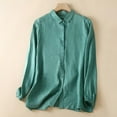 thumbnail image 2 of Timegard Womens Shirts Button down Lapel Neck Embroidery Tops Lightweight Work Casual Loose Blouse, 2 of 8