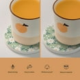 thumbnail image 5 of LNWH Non-Slip Decorative Drink Coasters, Absorbent Daisy Floral Green Pattern Drink Mats, 6PCS, 5 of 7