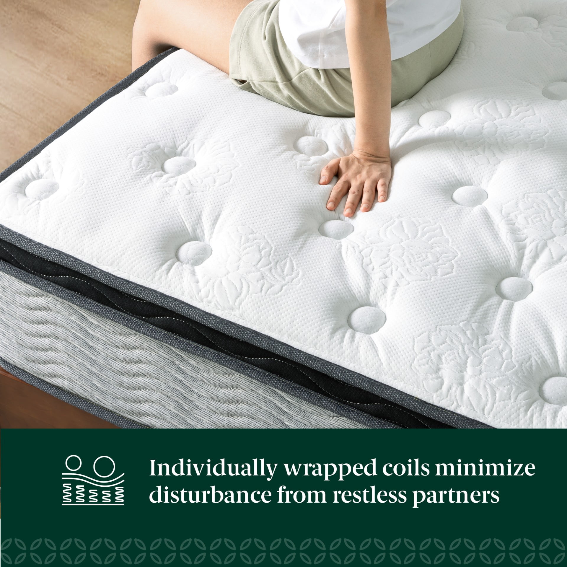 Zinus Comfort Support 12" Full Cooling Gel Hybrid Mattress with Pocket Springs