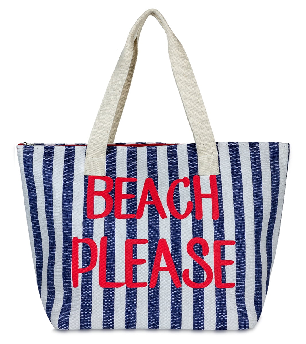 beach please tote bag