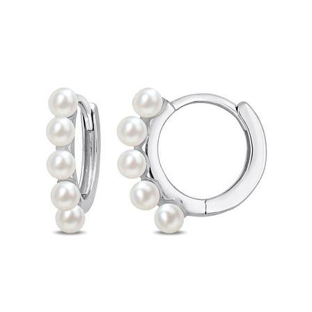 Everly Women's Cultured Pearl 10k White Gold Earrings