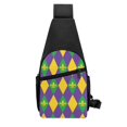 thumbnail image 6 of Wukai Mardi Gras Versatile Chest Bag with Adjustable Strap and Multiple Pockets for Daily Use, Outdoor Sports, Shopping, and Excursions, 6 of 6