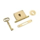 thumbnail image 3 of Juego de cerradura de gabinete con llave, cerradura de puerta de gabinete de latón, herrajes para muebles de decoración del hogar, cerradura de cajón Cerradura 6cmx3.5cmx1cm, 3 of 8