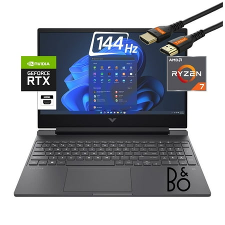 HP Victus 15.6" Gaming Laptop - AMD Ryzen 7 5800H - GeForce RTX 3050 Ti - 144Hz 1080p - Windows 11 w/HDMI (16GB RAM | 1TB PCIe SSD)