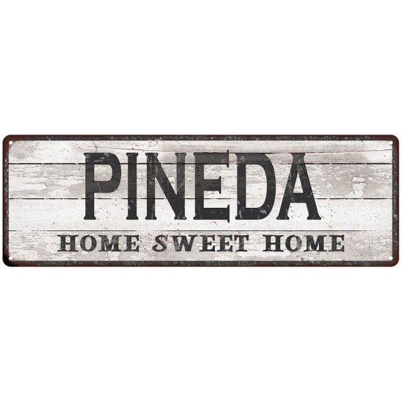 PINEDA Home Sweet Home Country Look 6x18 Metal Sign 106180045566