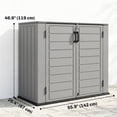 thumbnail image 3 of Outsunny 33 Cu.ft Outdoor Storage Shed, Waterproof Storage Cabinet, Grey, 3 of 9
