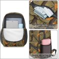 thumbnail image 4 of Camo and Branch Brown Pattern 17" Waterproof Oxford School Backpacks for Teens, S-Shape Padded Straps, for School, Travel, Hiking, Camping, 4 of 5