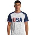 thumbnail image 4 of 2026 New Men's USA Soccer Jersey T-Shirt, United States Jersey Soccer 2026 Country Team Crew Neck Short Sleeve Fan International Football Shirt Retro Streetwear Top for Adult(Vermilion, 2XL), 4 of 4