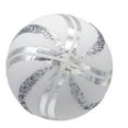 thumbnail image 3 of Kurt Adler 80MM Glass White Glittered Swirl 6-Piece Ball Ornament Set, 3 of 4
