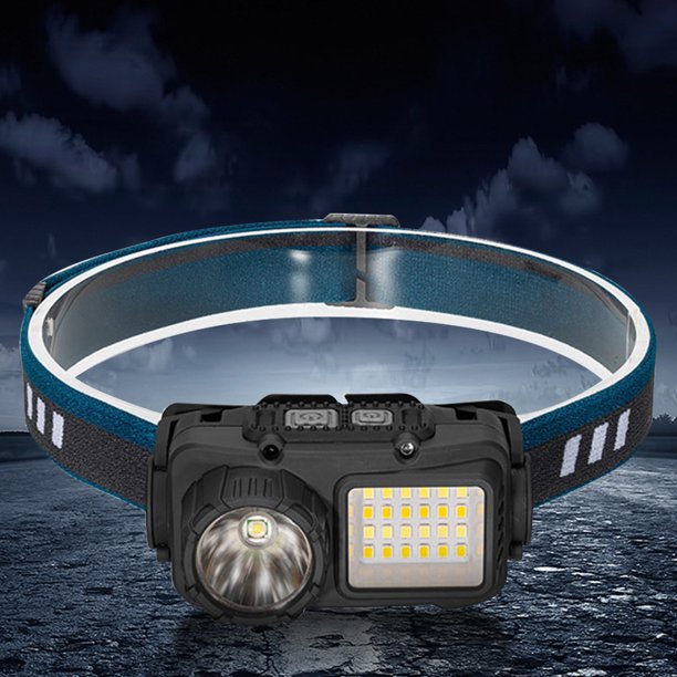 Linterna de cabeza de carga tipo C Control de gestos lámpara de cabeza LED para senderismo pesca FLhrweasw Nuevo
