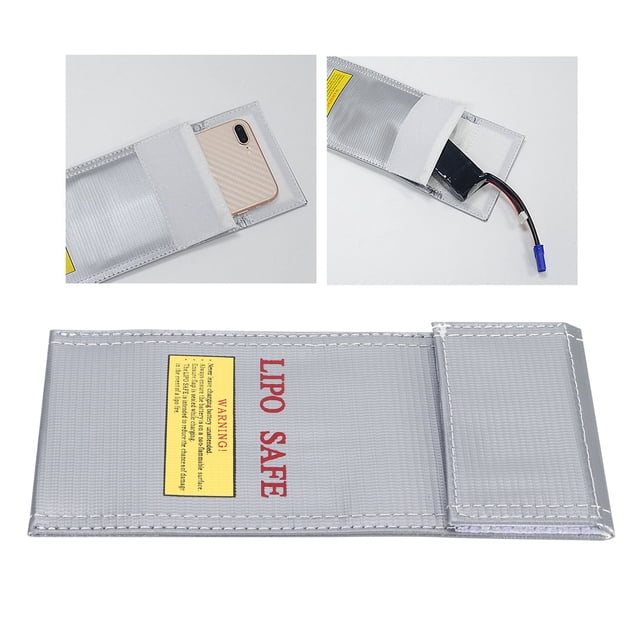 Herwey Lithium‑Ion Battery Bag Portable Fireproof Durable Battery Safe Box For Storing And Transporting Batteries For Electrician For
