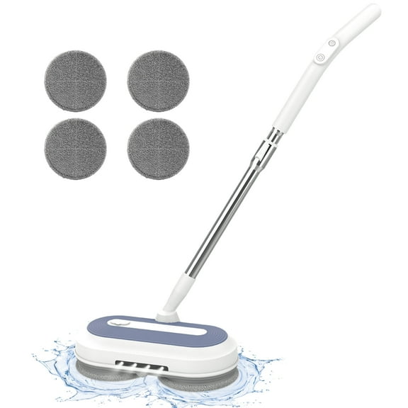 Electric Mops for Floor Cleaning - Cordless Spin Mop with LED Headlight Water Spray, 200ml Water Tank - Rechargeable Floor Scrubber for Hardwood Tile Floors