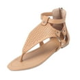 thumbnail image 2 of Zapatos con clip de verano para mujer Sandalias cómodas con cremallera Pisos Sandalias de playa informales Wmkox8yii  shjk2241, 2 of 9