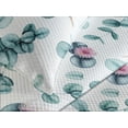 thumbnail image 3 of Ambesonne Leaf Print Quilted Coverlet 2 Pcs, Eucalyptus Branches Art, Twin Size, Pale Teal and Cadet Blue, 3 of 4