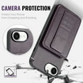 thumbnail image 5 of Allytechgroup Wallet Case for iPhone 16e with Stand, RFID Blocking Premium PU Leather Cards Holder Support Magnetic Car Phone Mount Shockproof Protective Phone Case for Women Men, Purple, 5 of 9