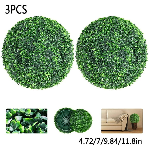 Windfall 3PCS 4.72/7/9.84/11.8in Boxwood Topiary Ball Artificial Topiary Plant, Wedding Party Decoration, Topiary Tree Substitute, Indoor Artificial Plant Ball
