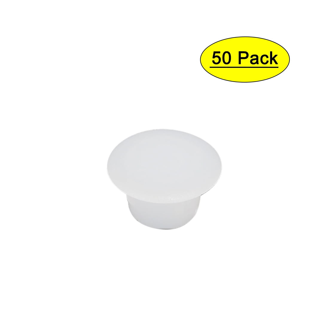 1/4" White Plastic HOLE PLUGS Plug Buttons Caps Flush Type 