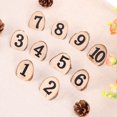 thumbnail image 2 of EeaseCA 10pcs Numbers 0-10 Small Table Banquet Table Seat Party Wedding Decoration Wooden Table License Plate Cards, 2 of 7