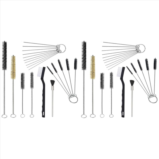 Kit de Limpieza de Pulverizadores, 34 Piezas, Herramienta Limpiadora de Pinceles Multiusos para Pistolas de Pintura con Mini Cepillos de Tubo de Nailon y Agujas