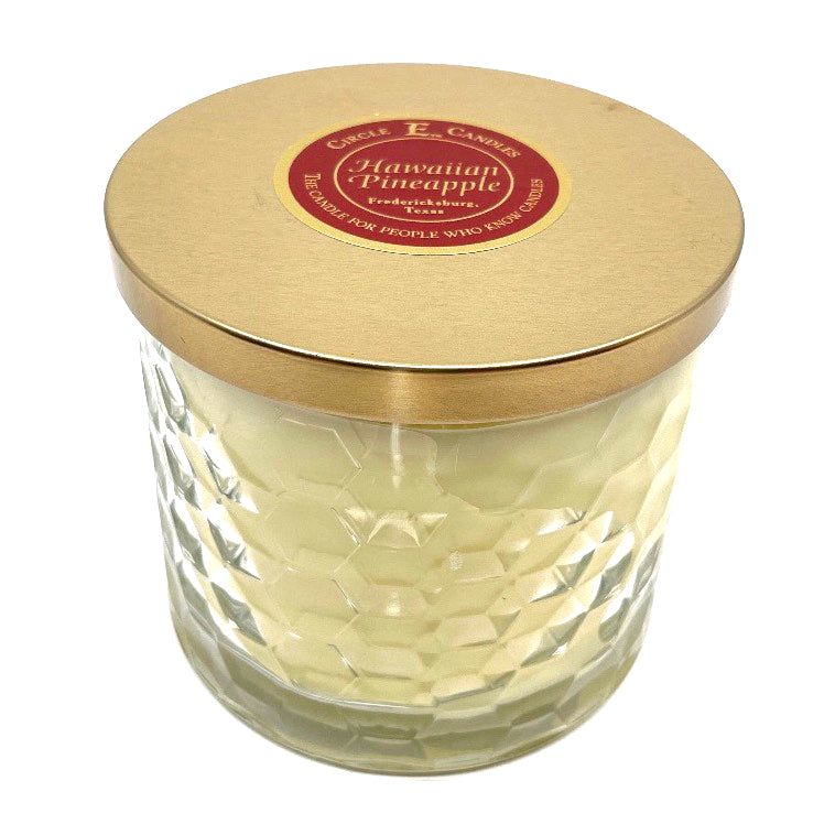 Circle E Candles, Hawaiian Pineapple Scent, Medium Size Jar Candle