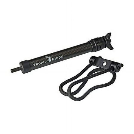 Trophy Ridge Shock Stop Archery Bow Stabilizer - 8 Carbon Fiber Bar Innovative Dampening Technology Includes 2 Removable 1oz Weights Wrist Strap and Mounting Bar
