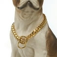 thumbnail image 2 of Dog Collar Cuban Link Dog Chain Metal Dog Chain Collars Dog Cuban Link Collar for Small Medium Dogs, 2 of 10