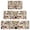Red Mushroom Light, variant on Red Mushroom Black Pattern Kitchen Rugs Sets Of 3,Kitchen Runner Rugs Non Skid Washable,Decorative Kitchen Floor Mats for Kitchen,Sink,Laundry,17"x30" 17"x47" 17"x59"