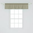 thumbnail image 2 of Ambesonne Floral Window Valance, Curvy Garden Flowers, 54" X 12", Khaki White Dark Brown, 2 of 3