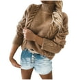 thumbnail image 2 of Lilgiuy Women Fashion Warm High Neck Knit Loose Pullover Sweater for Photoshot, 2 of 5