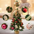 thumbnail image 6 of Risehigh Mini Christmas Trees with Lights and Ornament 24'' Christmas Decoration Indoor Outdoor, 6 of 9