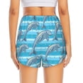 thumbnail image 2 of Lsque Dolphin Printed Women's Running Shorts with Liner Pockets,Elastic Quick Dry Workout Athletic Gym Yoga Shorts,Womens High Waist Shorts-Medium, 2 of 9