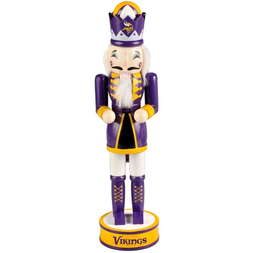 Forever Collectibles NFL 14" Wooden Nutcracker, Minnesota Vikings