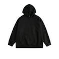 thumbnail image 2 of WREESH Men's Winter Pullover Hoodie Warm Thickened Casual Long Sleeve Pullover Sweatshirt with Pocket Black, 2 of 6
