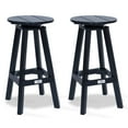 thumbnail image 2 of Mason Black Round HDPE Swivel Bar Stool-Set of 2, 2 of 9