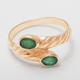thumbnail image 4 of LBG British Made 9k Rose Gold Natural Emerald Womens Band Ring - 33 size options - 8.25 - 33 size options - Sizes 4 to 12 Available, 4 of 6