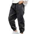 thumbnail image 4 of RUTAYY Toddler Boys Jeans Summer Trousers Elastic Waist Boys Jeans Casual With Pocket Baggy Pants Vintage Outdoor Hop Streetwear Work Trousers Children Cozy Pants, 4 of 4