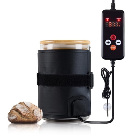 Hyindoor 18.5" x 5" Sourdough Starter Warmer Wrap, with Constant Temperature Control (41-113 °F) & Timer (0-24H) Sourdough Heating Warming Mat