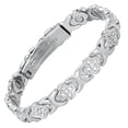 thumbnail image 5 of Vagzen Crystal Stainless Steel Magnetic Bracelets for Women, Pure Stainless Steel Jewelry （Silver）, 5 of 5