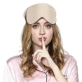 thumbnail image 3 of Sleep Mask Silk Blackouted Soft Travel Mask with Adjustable Strap Sleep Eye Mask|Gold, 3 of 5