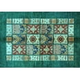 thumbnail image 1 of Ahgly Company Indoor Rectangle Abstract Light Blue Modern Area Rugs, 8' x 10', 1 of 4