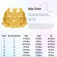 thumbnail image 5 of MSemis Kids Girls Sequins Skirted Shorts Tiered Ruffle Culottes Dance Bottoms Gold 10, 5 of 5