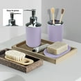 thumbnail image 7 of CERBIOR Bathroom Accessories Set 6 Piece Bath Ensemble Includes Soap Dispenser, Toothbrush Holder, Toothbrush Cup, Soap Dish for Decorative Countertop and Housewarming Gift (Purple), 7 of 7