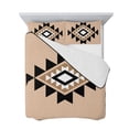 thumbnail image 7 of Black Khaki Boho Twin Size Down Alternative Comforter, Lightweight Comforter Quilt Bedding Set with Pillow Shams Aztec Southwest Ethnic Geometric Art All Seasons Bed Comforter Duvet Insert 68"x86", 7 of 7