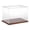 Hardwood Base, variant on Plymor Clear Acrylic Display Case with Clear Base, 12" W x 8" D x 8" H