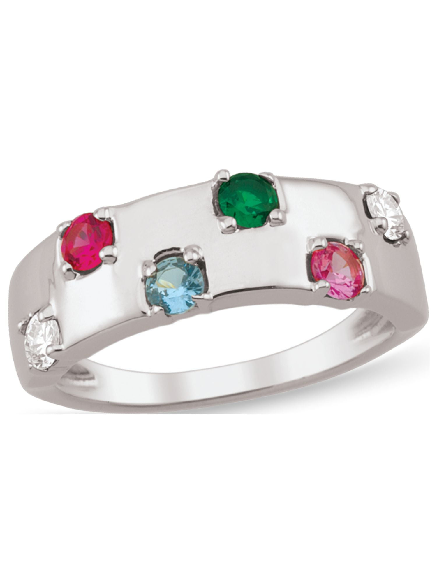 Personalized Alternate Birthstone Family Ring in 14K Gold by Jewlster