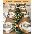 thumbnail image 4 of 15 Inch Round Placemats Set of 6, Brown Geometric Non Slip Heat Insulation PP Table Mats, Watercolor Ombre Modern Abstract Art Washable Place Mats for Kitchen Dining Party Table Decor, 4 of 7