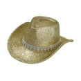 thumbnail image 2 of Segolike Western Cowboy Hat Retro Cowgirl Hat for Role Playing Festival Light Blue, 2 of 8