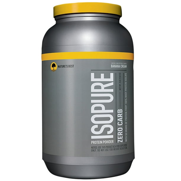Isopure, Zero Carb 100 Whey Protein Isolate, 25g Protein Powder, Banana Cream, 3 lb